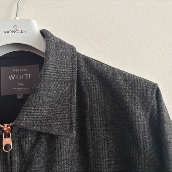 $1050 Private White V.C. x Mr.Porter Check Wool A-2 Bomber -Jacket -- 6/Large-XL - Picture 9 of 16